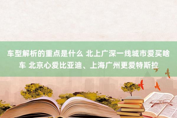   车型解析的重点是什么 北上广深一线城市爱买啥车 北京心爱比亚迪、上海广州更爱特斯拉