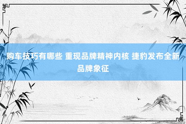 购车技巧有哪些 重现品牌精神内核 捷豹发布全新品牌象征